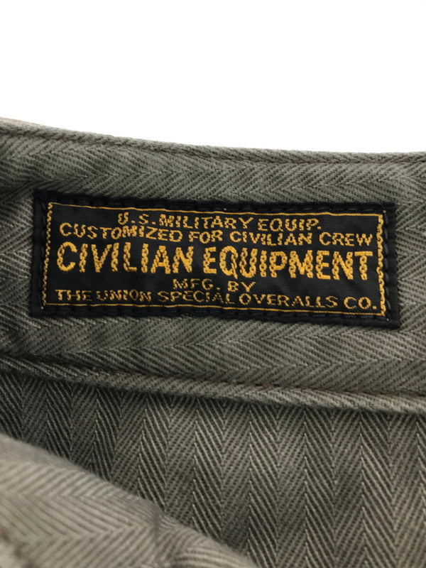 【中古品】【メンズ】 FREEWHEELERS UNION SPECIAL OVERALLS フリー ホイラーズ ユニオン スペシャル オーバー オールズ CIVILIAN EQUIPMENT GROUND CREW TROUSERSトラウザー 156-260603-rt-02-tagh サイズ：36-34 カラー：カーキ 万代Net店