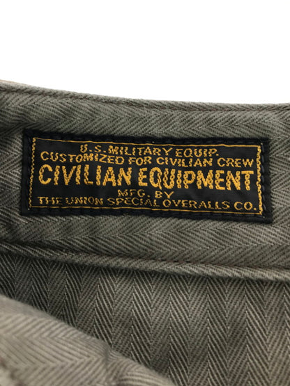 【中古品】【メンズ】 FREEWHEELERS UNION SPECIAL OVERALLS フリー ホイラーズ ユニオン スペシャル オーバー オールズ CIVILIAN EQUIPMENT GROUND CREW TROUSERSトラウザー 156-260603-rt-02-tagh サイズ：36-34 カラー：カーキ 万代Net店