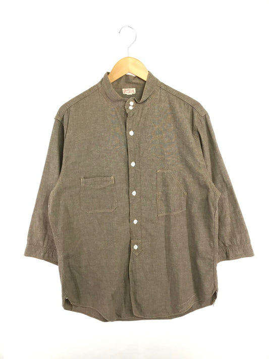 【中古品】【メンズ】 FREEWHEELERS フリーホイラーズ UNION SPECIAL OVERALLS 7分袖 WORK SHIRT ユニオンスペシャル オーバーオールズ ワーク シャツ 長袖 トップス 145-260529-ki-16-tagh サイズ：17.5 カラー：BROWN 万代Net店