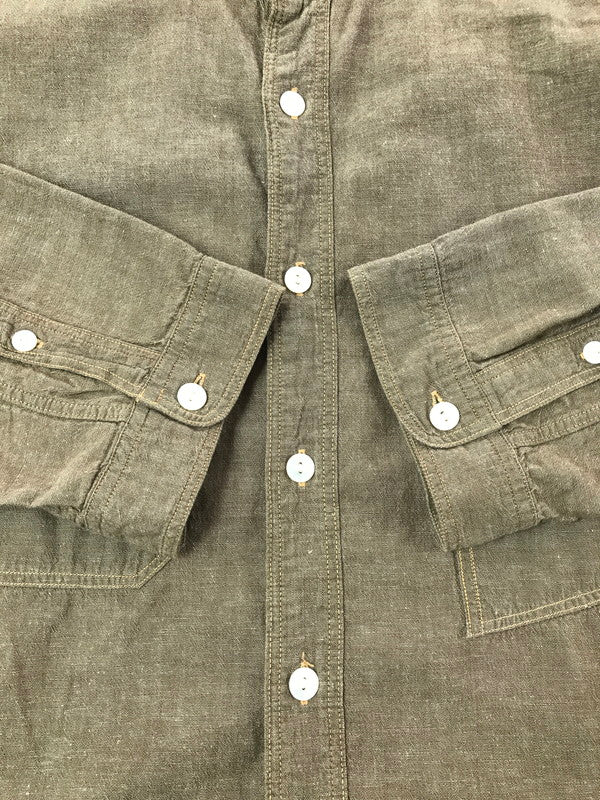 【中古品】【メンズ】 FREEWHEELERS フリーホイラーズ UNION SPECIAL OVERALLS 7分袖 WORK SHIRT ユニオンスペシャル オーバーオールズ ワーク シャツ 長袖 トップス 145-260529-ki-16-tagh サイズ：17.5 カラー：BROWN 万代Net店