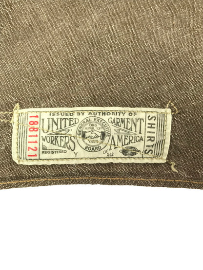 【中古品】【メンズ】 FREEWHEELERS フリーホイラーズ UNION SPECIAL OVERALLS 7分袖 WORK SHIRT ユニオンスペシャル オーバーオールズ ワーク シャツ 長袖 トップス 145-260529-ki-16-tagh サイズ：17.5 カラー：BROWN 万代Net店