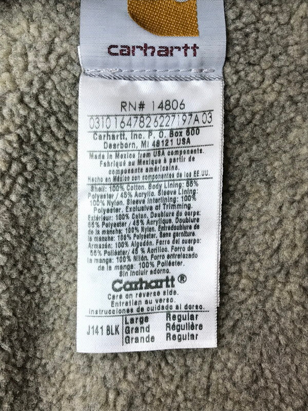 【中古品】【メンズ】 CARHARTT SHERPA LINER DUCK ACTIVE JACKET J141 BLK メキシコ製 03年製 シェルパ ライナー ダッグ アクティブ ジャケット アウター 146-260530-rt-12-tagh サイズ：L カラー：ブラック 万代Net店
