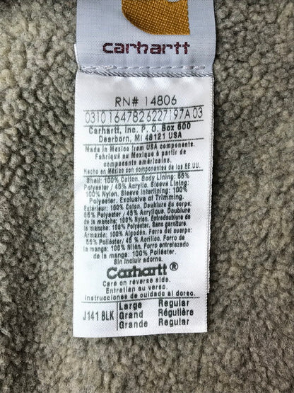【中古品】【メンズ】 CARHARTT SHERPA LINER DUCK ACTIVE JACKET J141 BLK メキシコ製 03年製 シェルパ ライナー ダッグ アクティブ ジャケット アウター 146-260530-rt-12-tagh サイズ：L カラー：ブラック 万代Net店