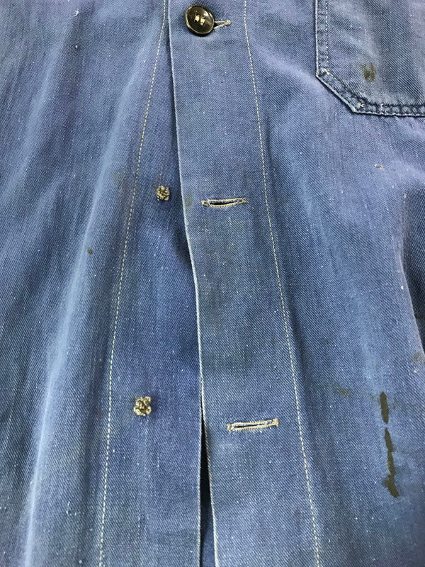【現状渡し品】【メンズ】 EURO VINTAGE ユーロ ヴィンテージ WORK JACKET ワークジャケット ライトアウター 146-260925-na-28-tagh サイズ：サイズ不明 下記参照 カラー：ブルー 万代Net店