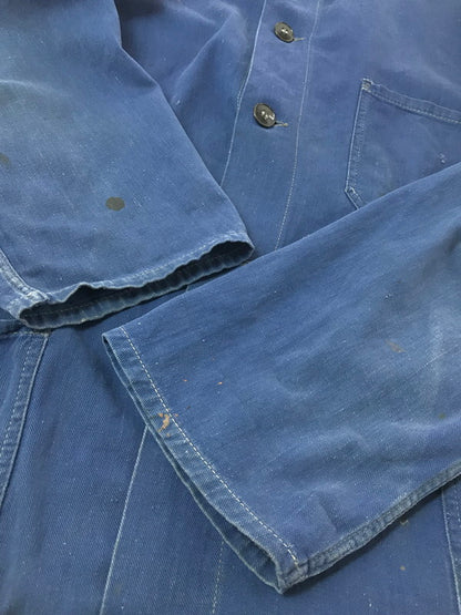 【現状渡し品】【メンズ】 EURO VINTAGE ユーロ ヴィンテージ WORK JACKET ワークジャケット ライトアウター 146-260925-na-28-tagh サイズ：サイズ不明 下記参照 カラー：ブルー 万代Net店