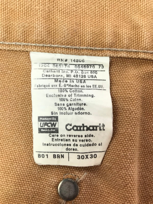 【中古品】【メンズ】 CARHARTT カーハート DOUBLE KNEE PAINTER PANTS B01 BRN USA製 ダブルニー ペインター パンツ ボトムス 157-260603-rt-03-tagh サイズ：30×30 カラー：ブラウン 万代Net店