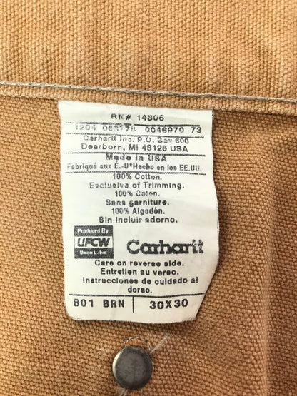 【中古品】【メンズ】 CARHARTT カーハート DOUBLE KNEE PAINTER PANTS B01 BRN USA製 ダブルニー ペインター パンツ ボトムス 157-260603-rt-03-tagh サイズ：30×30 カラー：ブラウン 万代Net店