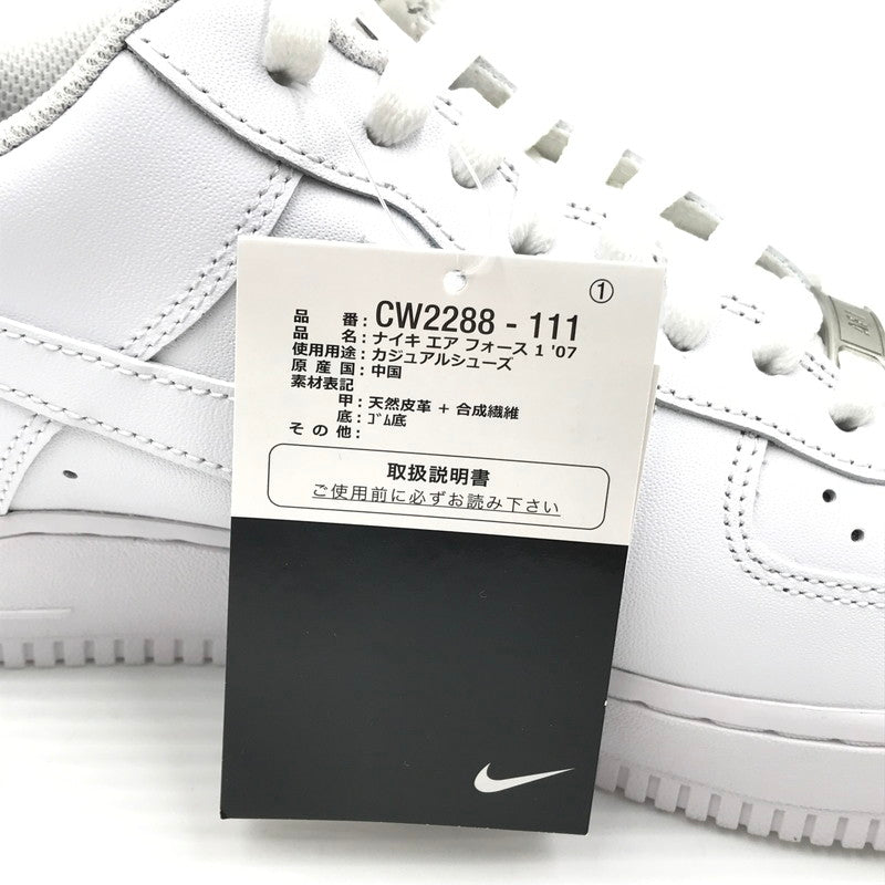 【中古美品】【メンズ】 NIKE AIR FORCE 1 LOW '07 CW2288-111 エア フォース ワン ロー スニーカー シューズ 靴 160-260521-ki-04-tagh サイズ：28cm US10 カラー：WHITE/WHITE 万代Net店