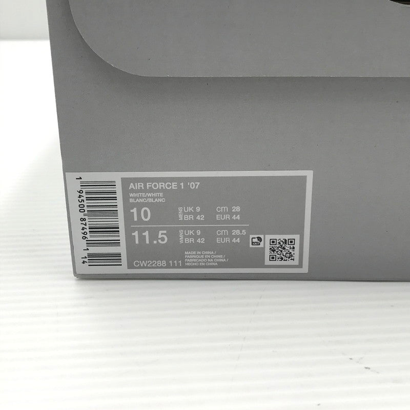 【中古美品】【メンズ】 NIKE AIR FORCE 1 LOW '07 CW2288-111 エア フォース ワン ロー スニーカー シューズ 靴 160-260521-ki-04-tagh サイズ：28cm US10 カラー：WHITE/WHITE 万代Net店