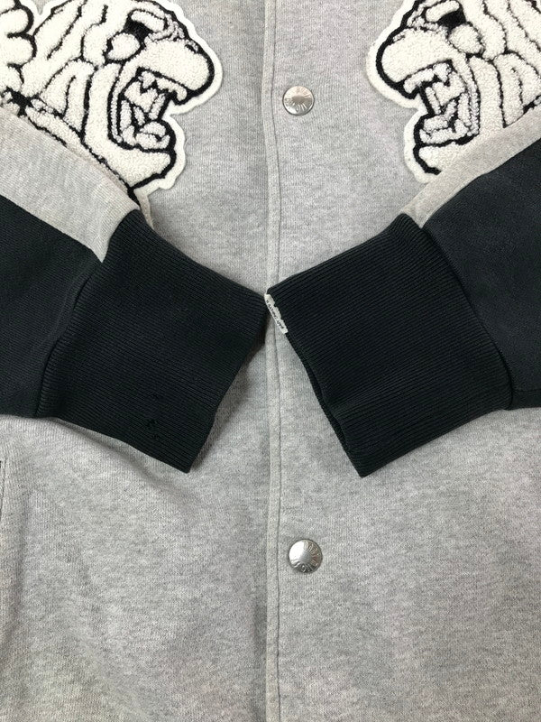 【中古品】【メンズ】 A BATHING APE BABY MILO SWEAT STADIUM JACKET スウェット スタジアム ジャケット ライトアウター 142-260529-ki-14-tagh サイズ：M カラー：GRAY BLACK 万代Net店