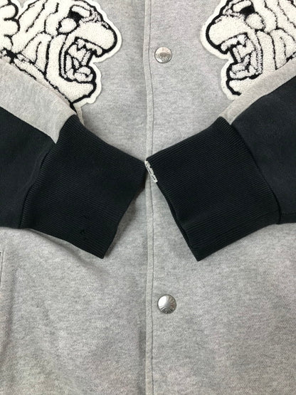 【中古品】【メンズ】 A BATHING APE BABY MILO SWEAT STADIUM JACKET スウェット スタジアム ジャケット ライトアウター 142-260529-ki-14-tagh サイズ：M カラー：GRAY BLACK 万代Net店