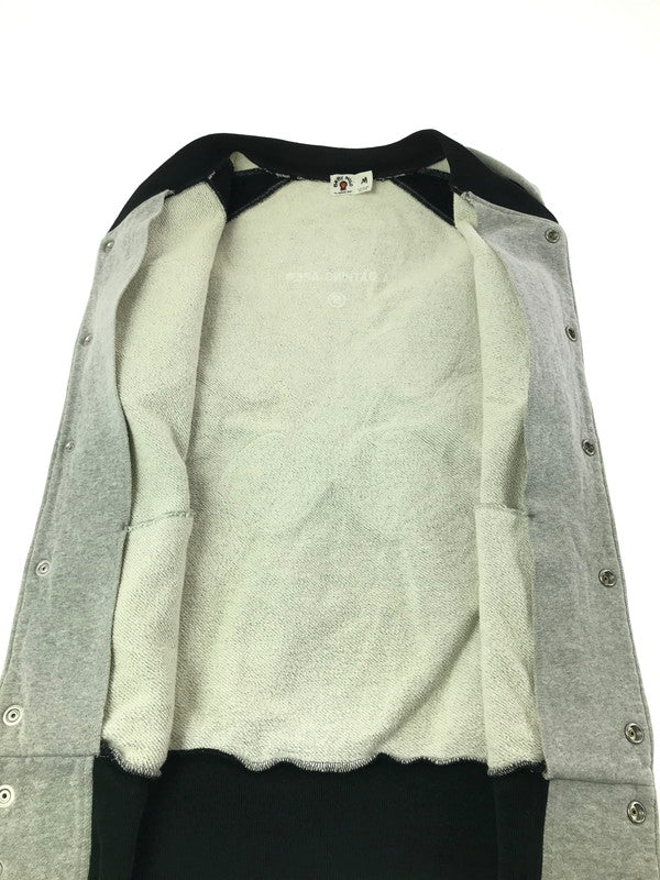 【中古品】【メンズ】 A BATHING APE BABY MILO SWEAT STADIUM JACKET スウェット スタジアム ジャケット ライトアウター 142-260529-ki-14-tagh サイズ：M カラー：GRAY BLACK 万代Net店