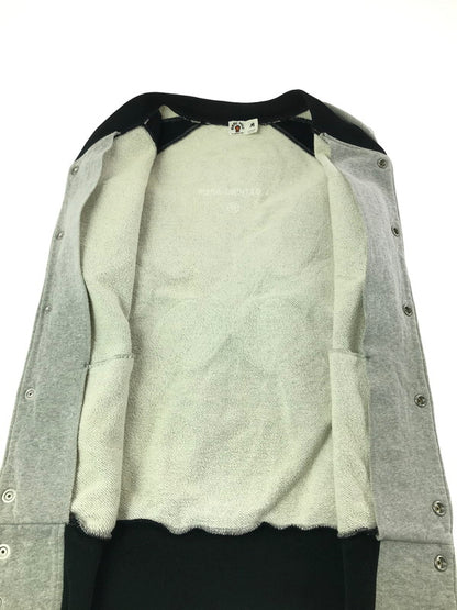 【中古品】【メンズ】 A BATHING APE BABY MILO SWEAT STADIUM JACKET スウェット スタジアム ジャケット ライトアウター 142-260529-ki-14-tagh サイズ：M カラー：GRAY BLACK 万代Net店