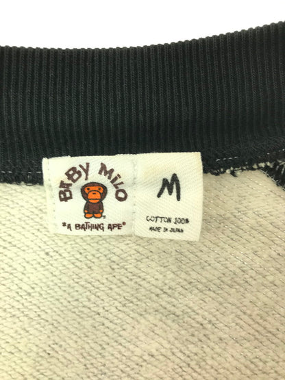 【中古品】【メンズ】 A BATHING APE BABY MILO SWEAT STADIUM JACKET スウェット スタジアム ジャケット ライトアウター 142-260529-ki-14-tagh サイズ：M カラー：GRAY BLACK 万代Net店