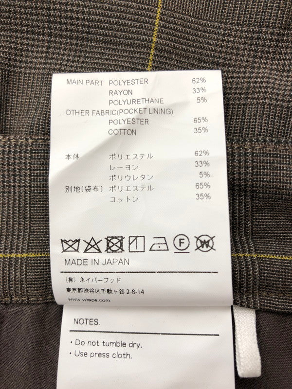 【中古品】【メンズ】 WTAPS ダブルタップス 20SS TUCK TROUSERS 201BRDT-PTM07 タック トウラザー ボトムス 153-260524-rt-20-tagh サイズ：2 カラー：ブラウン 万代Net店