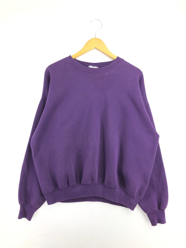 【中古品】【メンズ】 HANES ヘインズ PREMIUM WEIGHT プレミアム ウェイト 90～00's CREW NECK SWEATSHIRT クルーネック スウェットシャツ トップス 146-260818-rt-49-tag カラー：パープル 万代Net店