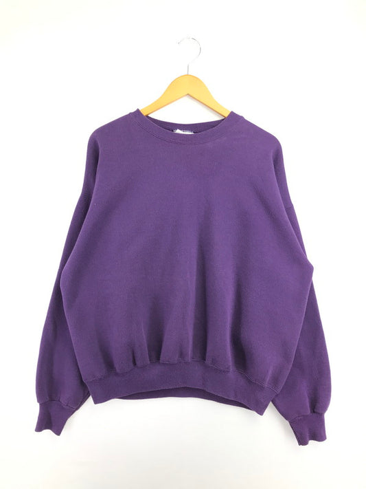 【中古品】【メンズ】 HANES ヘインズ PREMIUM WEIGHT プレミアム ウェイト 90～00's CREW NECK SWEATSHIRT クルーネック スウェットシャツ トップス 146-260818-rt-49-tag カラー：パープル 万代Net店