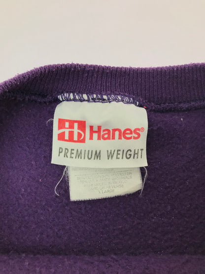【中古品】【メンズ】 HANES ヘインズ PREMIUM WEIGHT プレミアム ウェイト 90～00's CREW NECK SWEATSHIRT クルーネック スウェットシャツ トップス 146-260818-rt-49-tag カラー：パープル 万代Net店