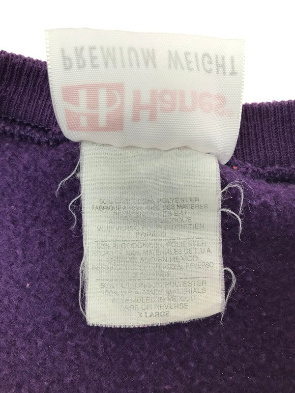 【中古品】【メンズ】 HANES ヘインズ PREMIUM WEIGHT プレミアム ウェイト 90～00's CREW NECK SWEATSHIRT クルーネック スウェットシャツ トップス 146-260818-rt-49-tag カラー：パープル 万代Net店