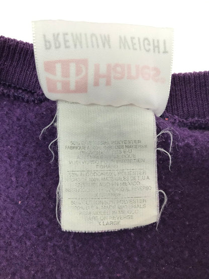 【中古品】【メンズ】 HANES ヘインズ PREMIUM WEIGHT プレミアム ウェイト 90～00's CREW NECK SWEATSHIRT クルーネック スウェットシャツ トップス 146-260818-rt-49-tag カラー：パープル 万代Net店