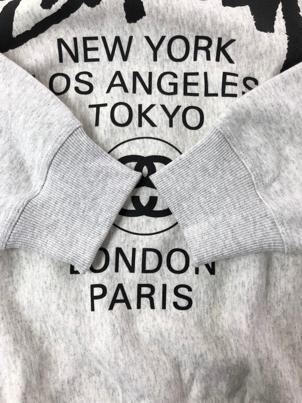 【中古品】【メンズ】 STUSSY ステューシー WORLD TOUR CREW SWEATSHIRT ワールド ツアー クルー スウェットシャツ トレーナー 142-260519-na-11-tagh サイズ：Ｌ カラー：グレー 万代Net店
