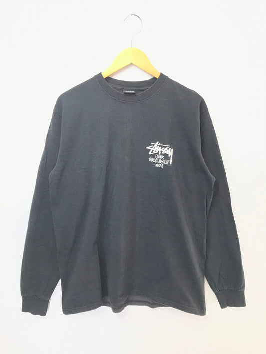 【中古品】【メンズ】 STUSSY ステューシー × DOVER STREET MARKET GINZA ドーバー ストリートマーケット 銀座 L/S T-SHIRT ロゴTシャツ 長袖Tシャツ 142-260520-na-16-tagh サイズ：L カラー：ブラック 万代Net店