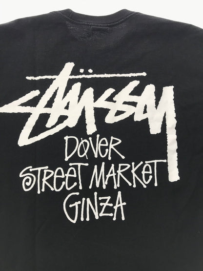 【中古品】【メンズ】 STUSSY ステューシー × DOVER STREET MARKET GINZA ドーバー ストリートマーケット 銀座 L/S T-SHIRT ロゴTシャツ 長袖Tシャツ 142-260520-na-16-tagh サイズ：L カラー：ブラック 万代Net店