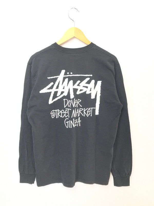 【中古品】【メンズ】 STUSSY ステューシー × DOVER STREET MARKET GINZA ドーバー ストリートマーケット 銀座 L/S T-SHIRT ロゴTシャツ 長袖Tシャツ 142-260520-na-16-tagh サイズ：L カラー：ブラック 万代Net店
