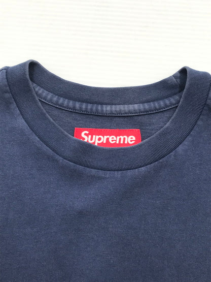 【中古品】【メンズ】 SUPREME シュプリーム 25AW WASHED S/S TOP ウォッシュド Tシャツ 半袖Tシャツ 149-260527-na-06-tagh サイズ：L カラー：ネイビー 万代Net店