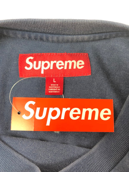 【中古品】【メンズ】 SUPREME シュプリーム 25AW WASHED S/S TOP ウォッシュド Tシャツ 半袖Tシャツ 149-260527-na-06-tagh サイズ：L カラー：ネイビー 万代Net店