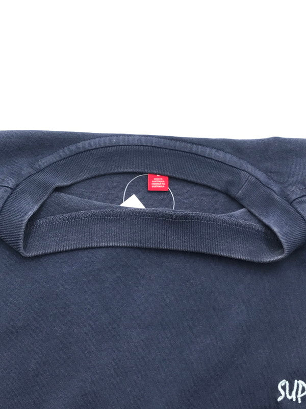 【中古品】【メンズ】 SUPREME シュプリーム 25AW WASHED S/S TOP ウォッシュド Tシャツ 半袖Tシャツ 149-260527-na-06-tagh サイズ：L カラー：ネイビー 万代Net店