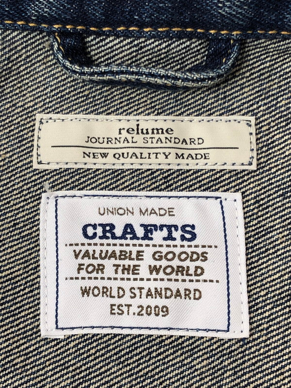【中古品】【メンズ】 JOURNAL STANDARD RELUME ジャーナルスタンダード レリューム CRAFTS DENIM SET UP セットアップ デニムジャケット デニムパンツ 147-260519-na-20-tagh サイズ：M カラー：インディゴ 万代Net店