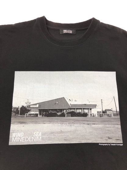 【中古品】【メンズ】 MINEDENIM マイン デニム × WIND AND SEA ウィン ダン シー PHOTO S/S TEE WDS-C-MND-24-Q4-05 フォト ショートスリーブ Tシャツ 半袖Tシャツ トップス 142-260709-rt-29-tag サイズ：L カラー：ブラック 万代Net店