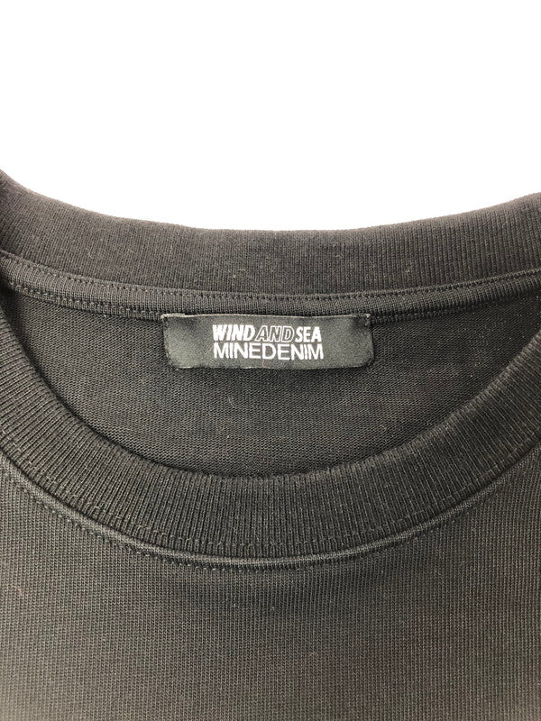【中古品】【メンズ】 MINEDENIM マイン デニム × WIND AND SEA ウィン ダン シー PHOTO S/S TEE WDS-C-MND-24-Q4-05 フォト ショートスリーブ Tシャツ 半袖Tシャツ トップス 142-260709-rt-29-tag サイズ：L カラー：ブラック 万代Net店