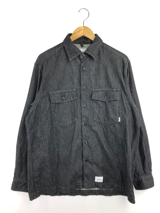 【中古品】【メンズ】 WTAPS ダブルタップス 23SS CBW LS COTTON DENIM 231BRDT-SHM01 デニム シャツ ジャケット ライトアウター 142-260519-na-13-tagh サイズ：2 カラー：ブラック 万代Net店