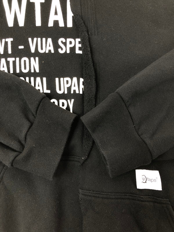 【中古品】【メンズ】 WTAPS ダブルタップス RAGS HOODED 211ATDT-CSM39 プルオーバー フーディー パーカー 142-260519-na-12-tagh サイズ：2 カラー：ブラック 万代Net店