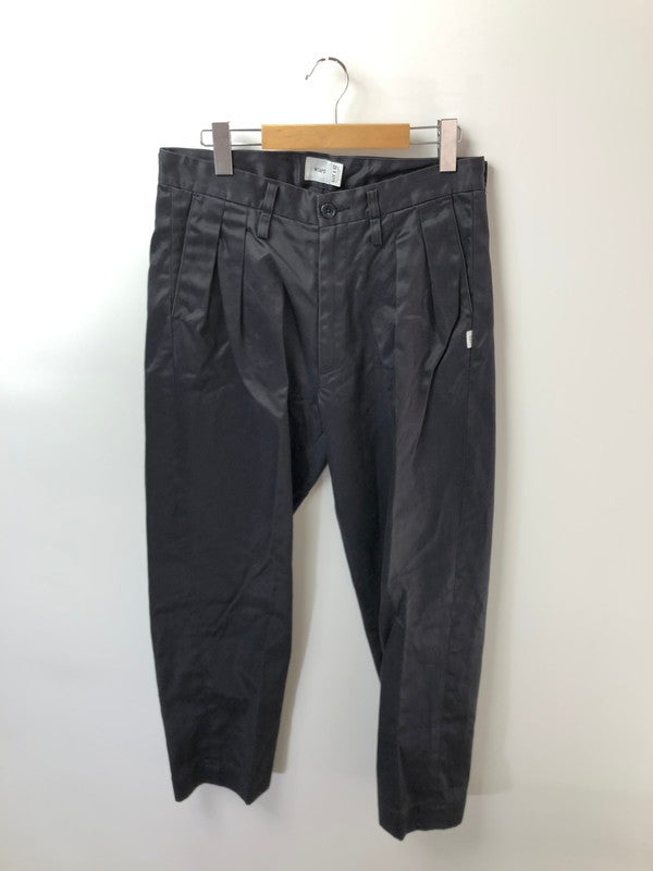 【中古品】【メンズ】 WTAPS ダブルタップス 21SS TUCK 02 TROUSERS COTTON.TWILL 211TQDT-PTM02 タック 02 トラウザー コットン ツイル ボトムス 153-260524-rt-21-tagh サイズ：2 カラー：ブラック 万代Net店