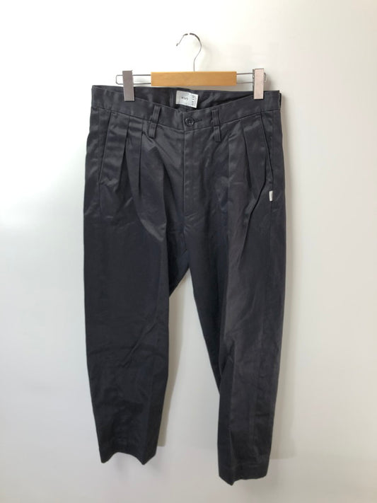 【中古品】【メンズ】 WTAPS ダブルタップス 21SS TUCK 02 TROUSERS COTTON.TWILL 211TQDT-PTM02 タック 02 トラウザー コットン ツイル ボトムス 153-260524-rt-21-tagh サイズ：2 カラー：ブラック 万代Net店