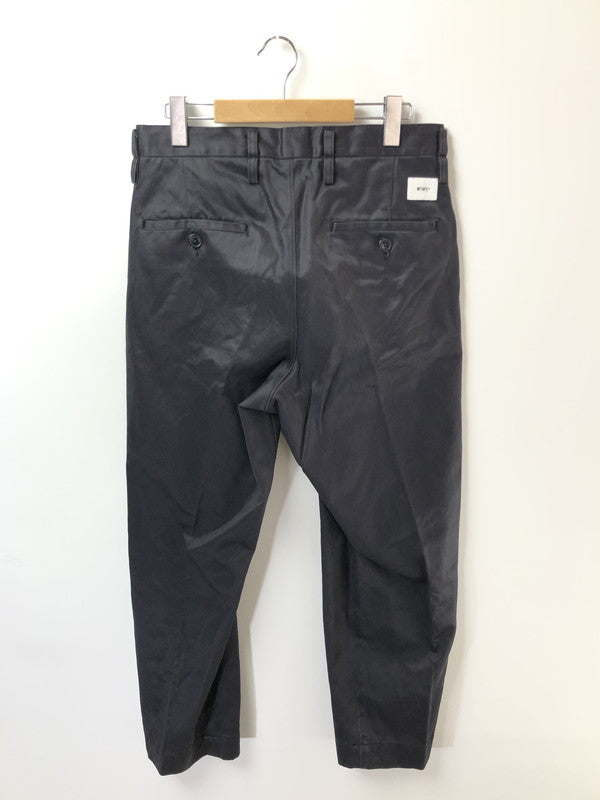 【中古品】【メンズ】 WTAPS ダブルタップス 21SS TUCK 02 TROUSERS COTTON.TWILL 211TQDT-PTM02 タック 02 トラウザー コットン ツイル ボトムス 153-260524-rt-21-tagh サイズ：2 カラー：ブラック 万代Net店