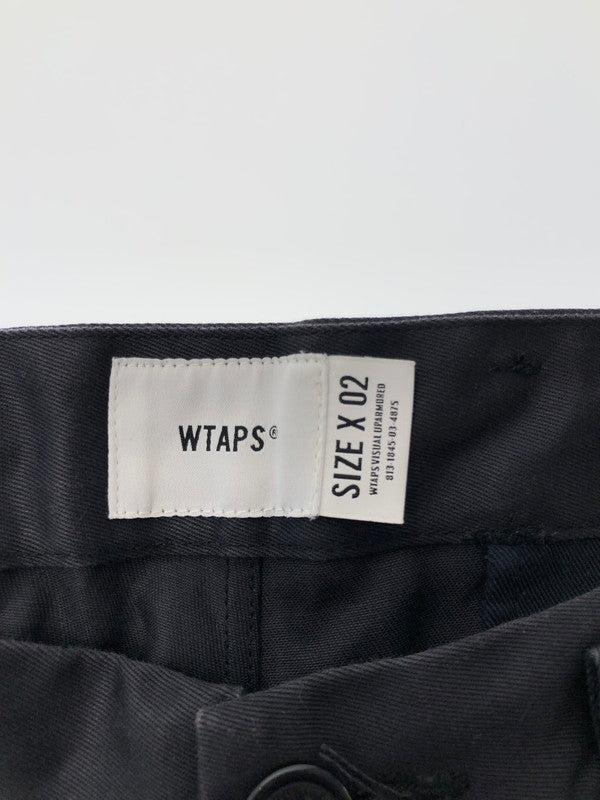 【中古品】【メンズ】 WTAPS ダブルタップス 21SS TUCK 02 TROUSERS COTTON.TWILL 211TQDT-PTM02 タック 02 トラウザー コットン ツイル ボトムス 153-260524-rt-21-tagh サイズ：2 カラー：ブラック 万代Net店