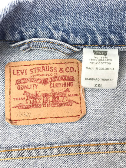 【現状渡し品】【メンズ】 LEVI'S リーバイス DENIM TRACKER JACKET 705070609 デニム トラッカー ジャケット ジージャン ライトアウター 146-260917-rt-42-tagh サイズ：XXL カラー：ライトインディゴ 万代Net店