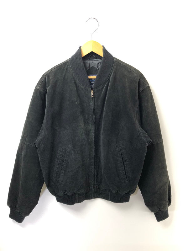 【中古品】【メンズ】 PORT AUTHORITY ポートオーソリティ SUEDE LETTERMAN JACKET J-782 スエード レターマン ジャケット アウター 146-260528-ki-03-tagh サイズ：M カラー：ブラック 万代Net店