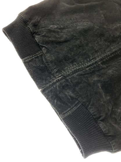 【中古品】【メンズ】 PORT AUTHORITY ポートオーソリティ SUEDE LETTERMAN JACKET J-782 スエード レターマン ジャケット アウター 146-260528-ki-03-tagh サイズ：M カラー：ブラック 万代Net店