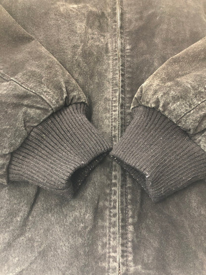 【中古品】【メンズ】 PORT AUTHORITY ポートオーソリティ SUEDE LETTERMAN JACKET J-782 スエード レターマン ジャケット アウター 146-260528-ki-03-tagh サイズ：M カラー：ブラック 万代Net店
