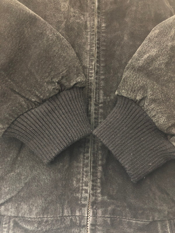 【中古品】【メンズ】 PORT AUTHORITY ポートオーソリティ SUEDE LETTERMAN JACKET J-782 スエード レターマン ジャケット アウター 146-260528-ki-03-tagh サイズ：M カラー：ブラック 万代Net店