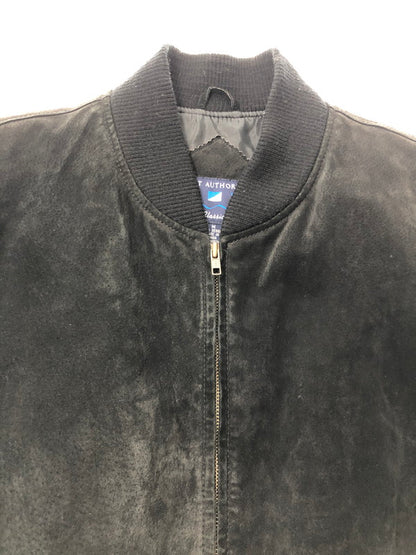 【中古品】【メンズ】 PORT AUTHORITY ポートオーソリティ SUEDE LETTERMAN JACKET J-782 スエード レターマン ジャケット アウター 146-260528-ki-03-tagh サイズ：M カラー：ブラック 万代Net店