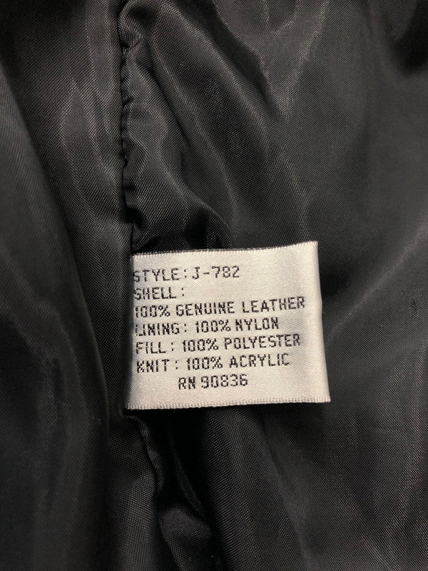 【中古品】【メンズ】 PORT AUTHORITY ポートオーソリティ SUEDE LETTERMAN JACKET J-782 スエード レターマン ジャケット アウター 146-260528-ki-03-tagh サイズ：M カラー：ブラック 万代Net店