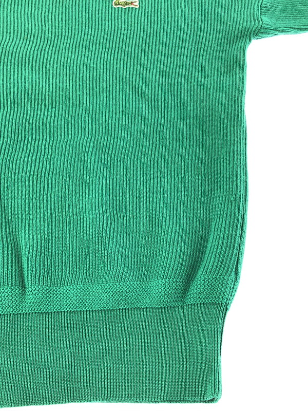 【中古品】【メンズ】 CHEMISE LACOSTE シュミーズ ラコステ 80's KNIT SWEATER GREEN 80年代 ニット セーター ヴィンテージ トップス 146-260913-rt-15-tagh サイズ：3 カラー：グリーン 万代Net店
