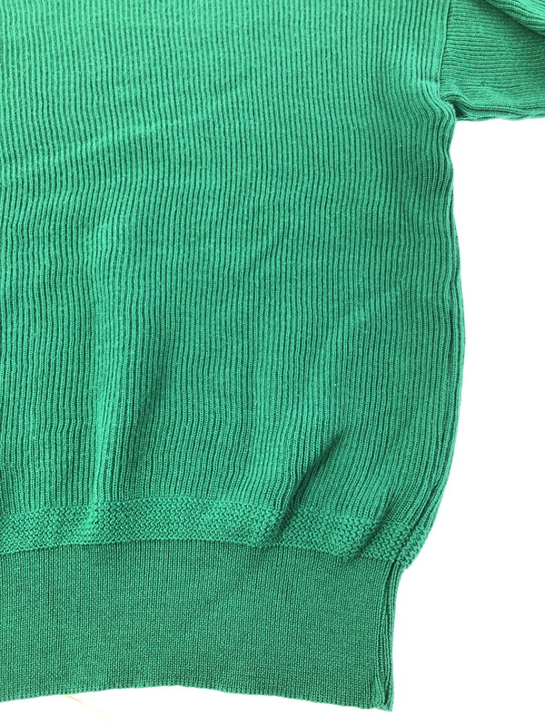 【中古品】【メンズ】 CHEMISE LACOSTE シュミーズ ラコステ 80's KNIT SWEATER GREEN 80年代 ニット セーター ヴィンテージ トップス 146-260913-rt-15-tagh サイズ：3 カラー：グリーン 万代Net店