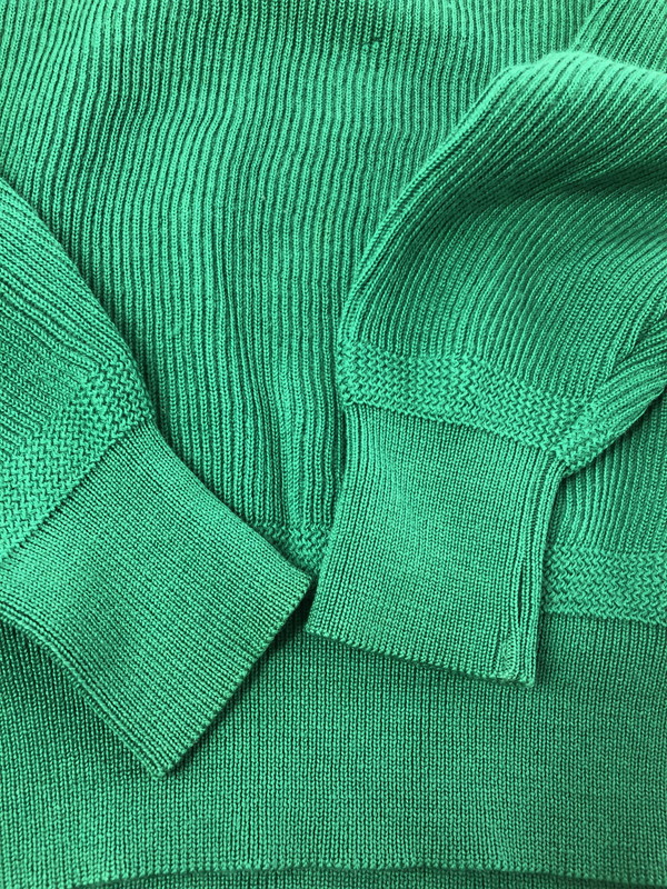 【中古品】【メンズ】 CHEMISE LACOSTE シュミーズ ラコステ 80's KNIT SWEATER GREEN 80年代 ニット セーター ヴィンテージ トップス 146-260913-rt-15-tagh サイズ：3 カラー：グリーン 万代Net店